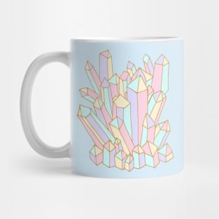 MAGICAL HEALING CRYSTAL GEM in Pastel Pink Mint Purple Yellow - UnBlink Studio by Jackie Tahara Mug